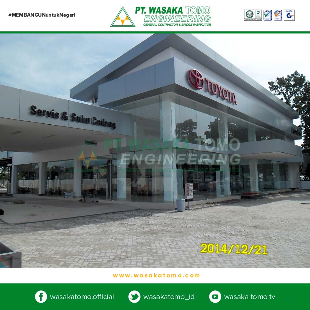 Bangunan Rangka Baja, Showroom & Bengkel Toyota, PT. Agung Toyota | Kontraktor Jembatan | Fabrikator Jembatan