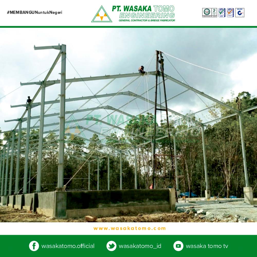 Bangunan Rangka Baja, Gudang Pupuk | Kontraktor Jembatan | Fabrikator Jembatan