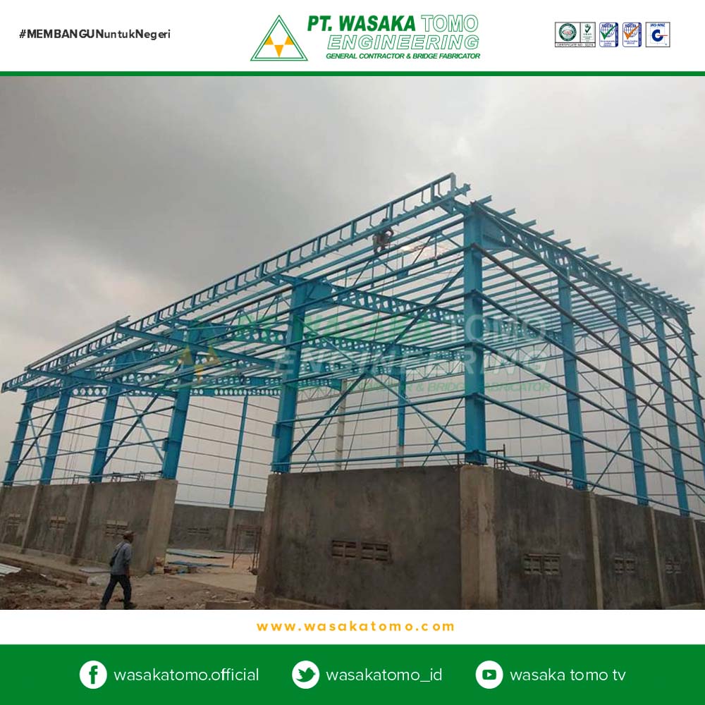 Bangunan Rangka Baja, Gudang Pupuk | Kontraktor Jembatan | Fabrikator Jembatan